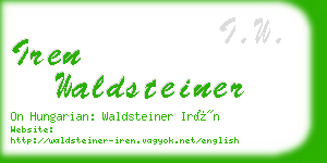 iren waldsteiner business card